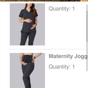 Mandala maternity scrub size M pewter